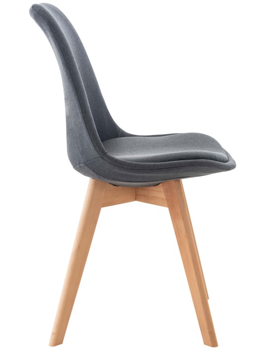 Chaise Linares en tissu, gris foncé Chaise Linares en tissu, gris foncé