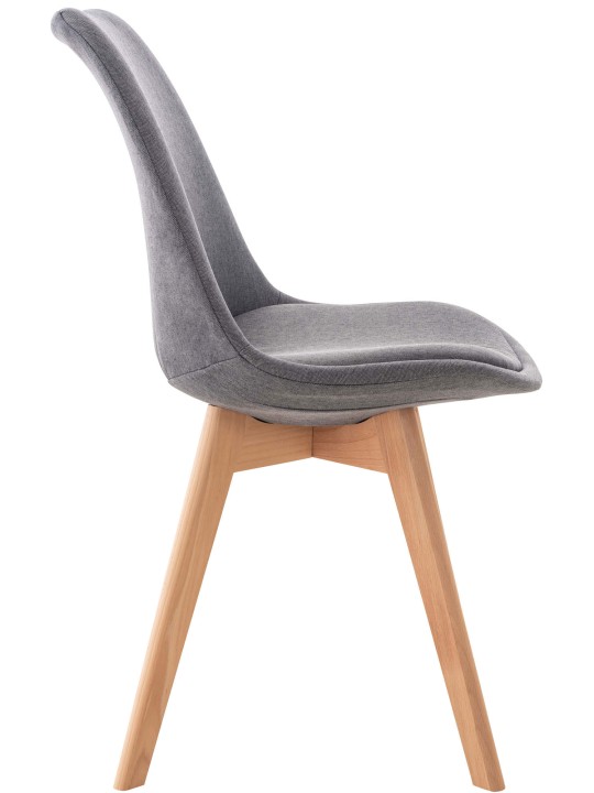 Chaise Linares en tissu, gris