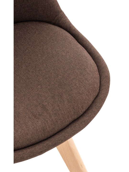 Chaise Linares en tissu, brun