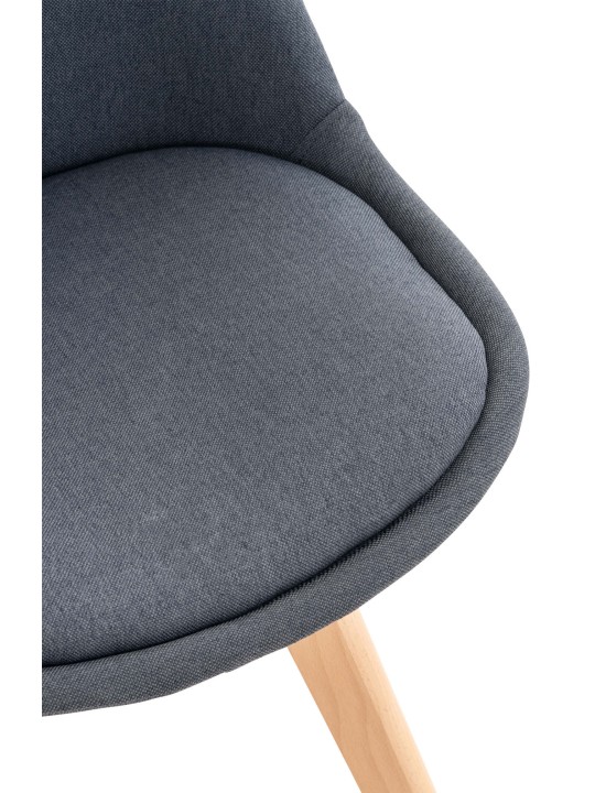 Chaise Linares en tissu, gris foncé Chaise Linares en tissu, gris foncé