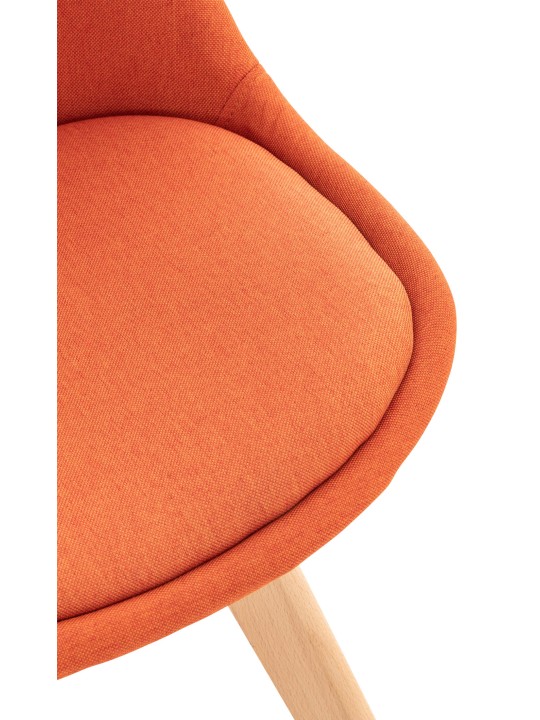 Chaise Linares en tissu, orange