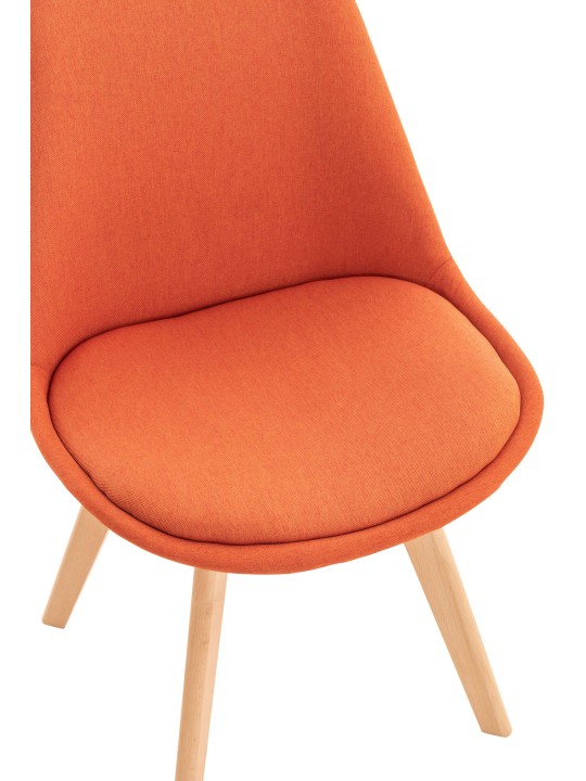 Chaise Linares en tissu, orange