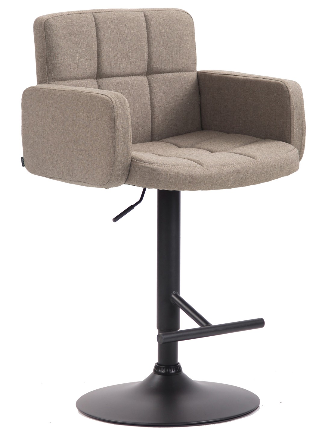 Tabouret de bar Los Angeles, tissu, taupe