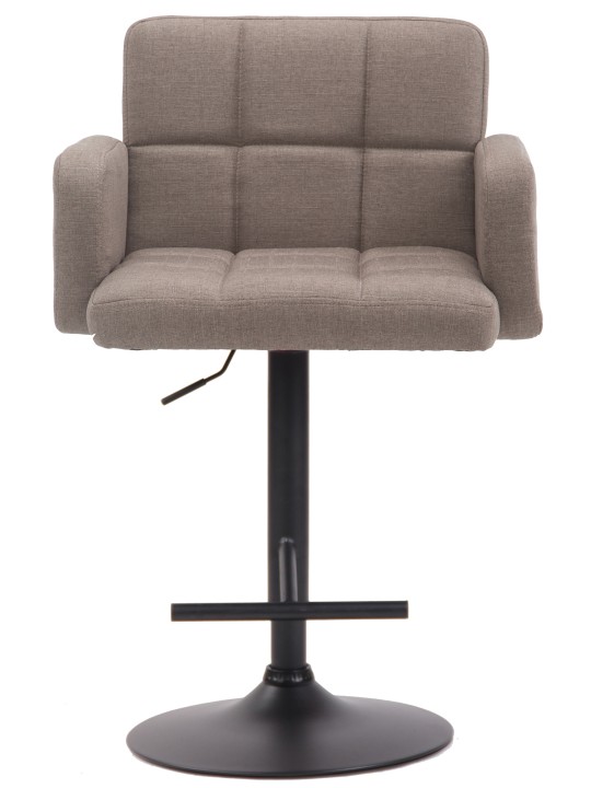 Tabouret de bar Los Angeles, tissu, taupe