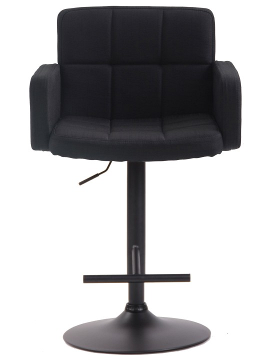 Tabouret de bar Los Angeles, tissu, noir