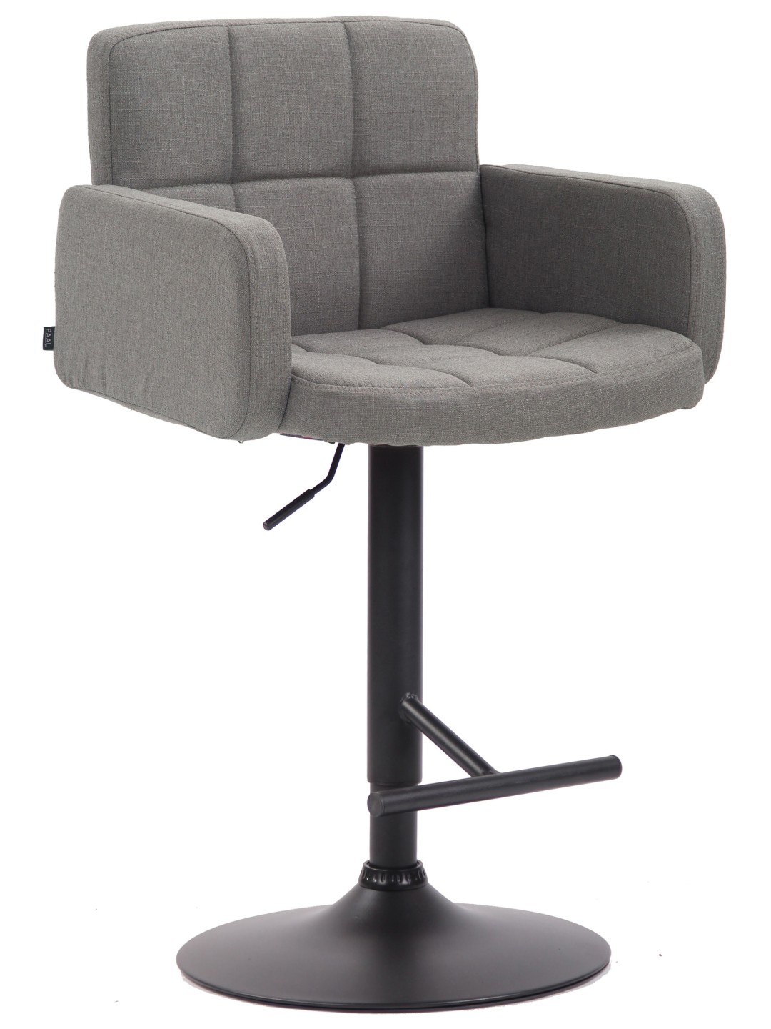 Tabouret de bar Los Angeles, tissu, gris