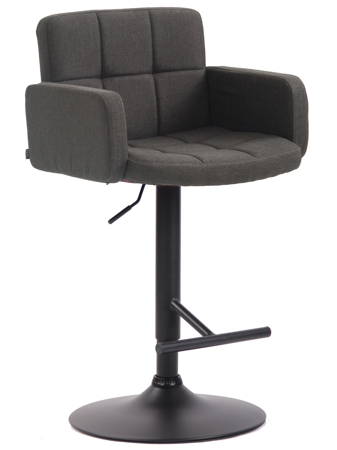 Tabouret de bar Los Angeles, tissu, gris foncé
