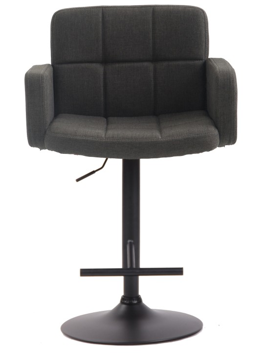 Tabouret de bar Los Angeles, tissu, gris foncé
