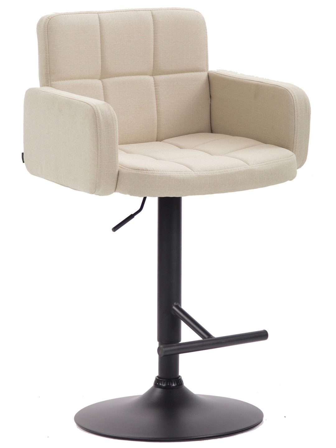 Tabouret de bar Los Angeles, tissu, crème