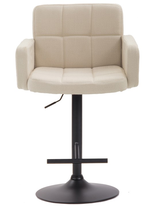 Tabouret de bar Los Angeles, tissu, crème