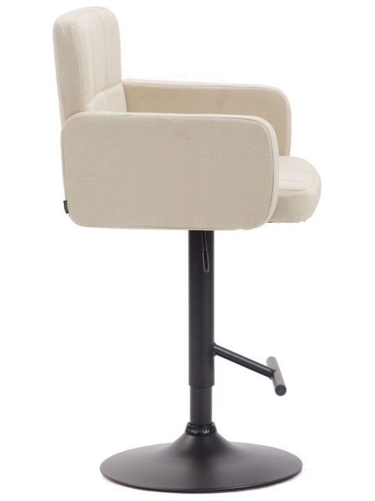 Tabouret de bar Los Angeles, tissu, crème