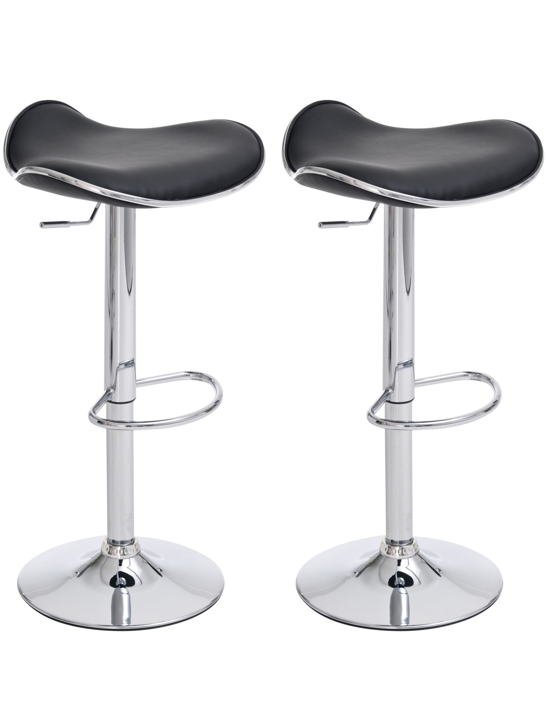 Lot de 2 tabourets de bar Shanghai C, noir