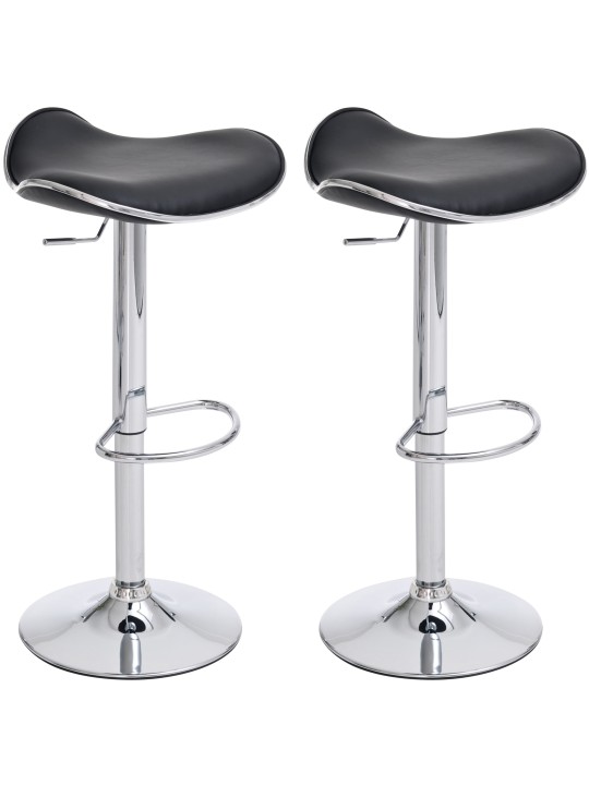 Lot de 2 tabourets de bar Shanghai C, noir