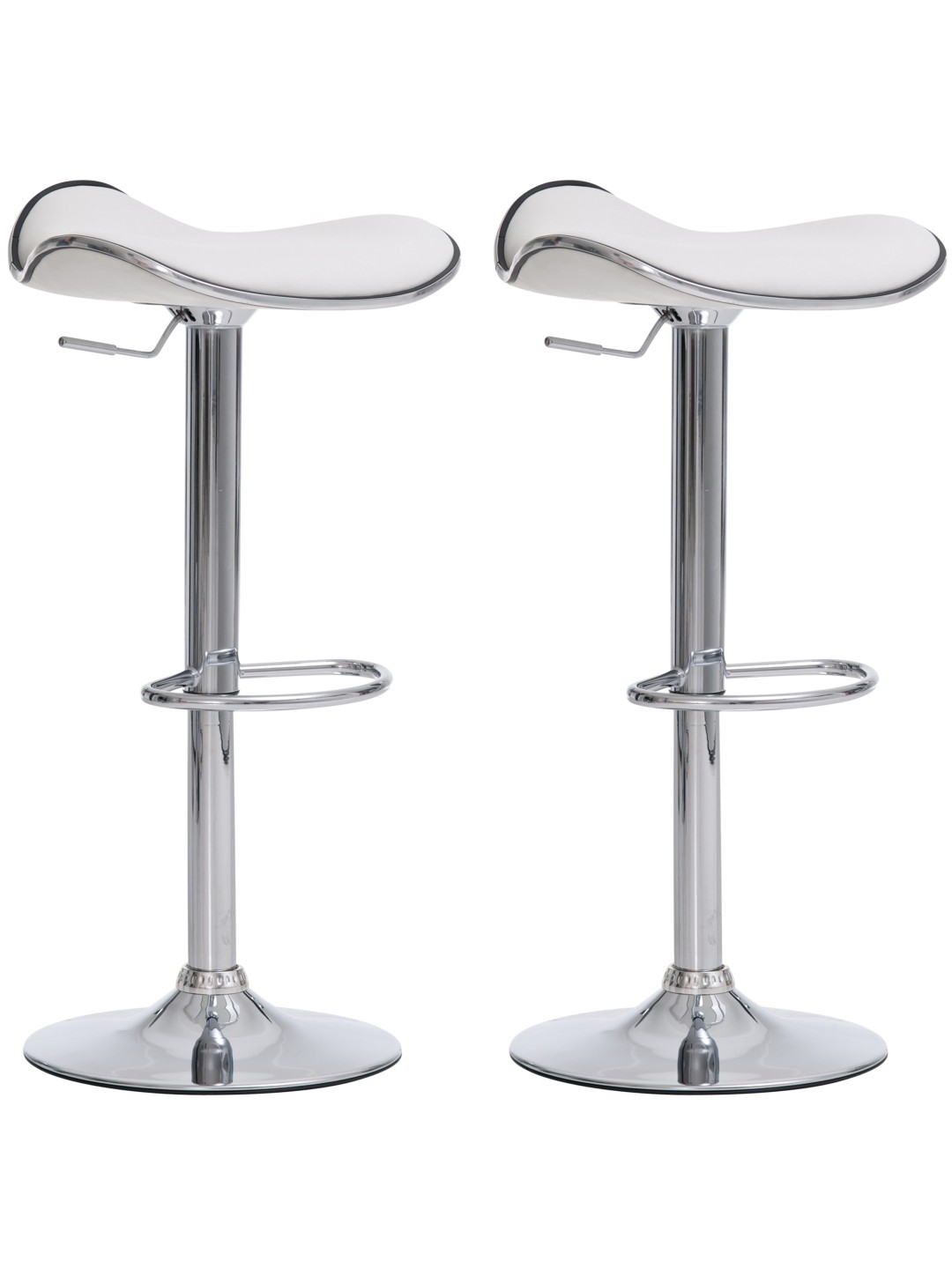 Lot de 2 tabourets de bar Shanghai C, blanc