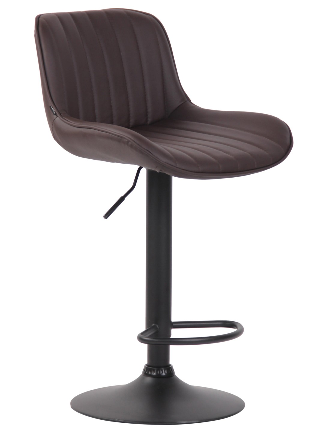 Tabouret de bar Lentini simili cuir, brun