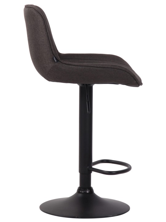 Tabouret de bar tissu Lentini, gris foncé Tabouret de bar tissu Lentini, gris foncé