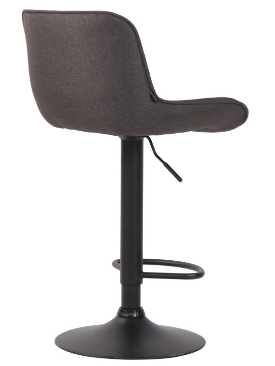 Tabouret de bar tissu Lentini, gris foncé Tabouret de bar tissu Lentini, gris foncé