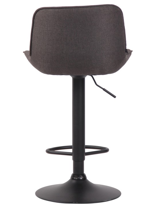Tabouret de bar tissu Lentini, gris foncé Tabouret de bar tissu Lentini, gris foncé