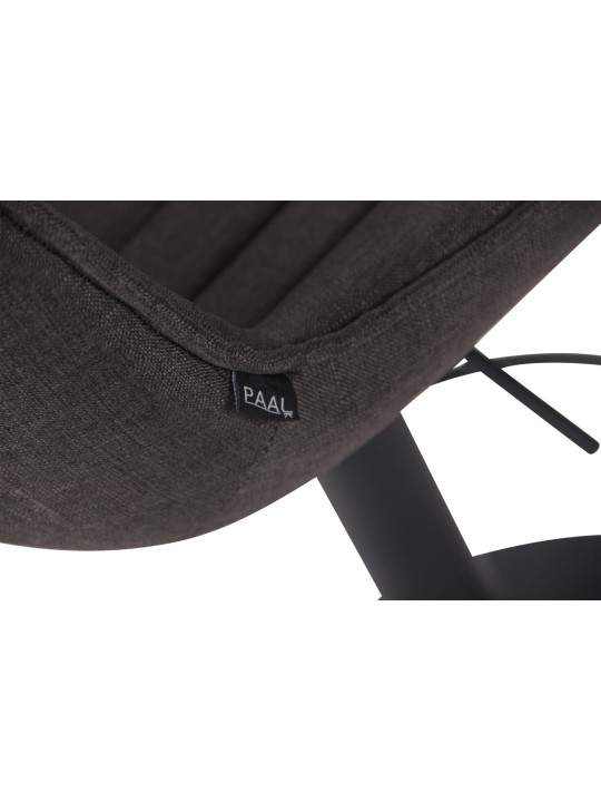 Tabouret de bar tissu Lentini, gris foncé Tabouret de bar tissu Lentini, gris foncé