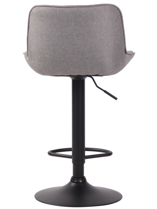 Tabouret de bar tissu Lentini, gris