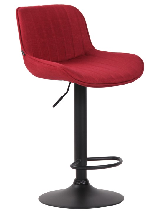 Tabouret de bar tissu Lentini, rouge Tabouret de bar tissu Lentini, rouge