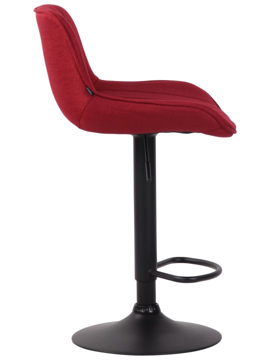 Tabouret de bar tissu Lentini, rouge Tabouret de bar tissu Lentini, rouge