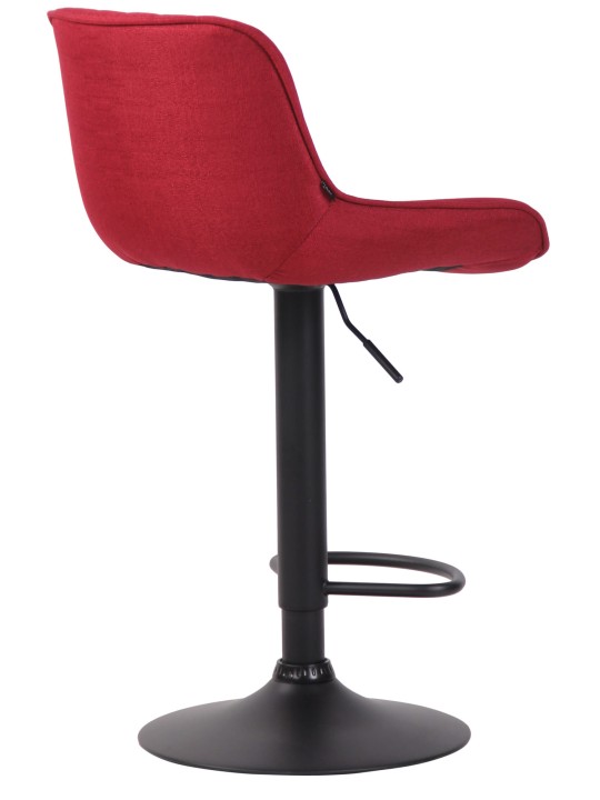 Tabouret de bar tissu Lentini, rouge Tabouret de bar tissu Lentini, rouge