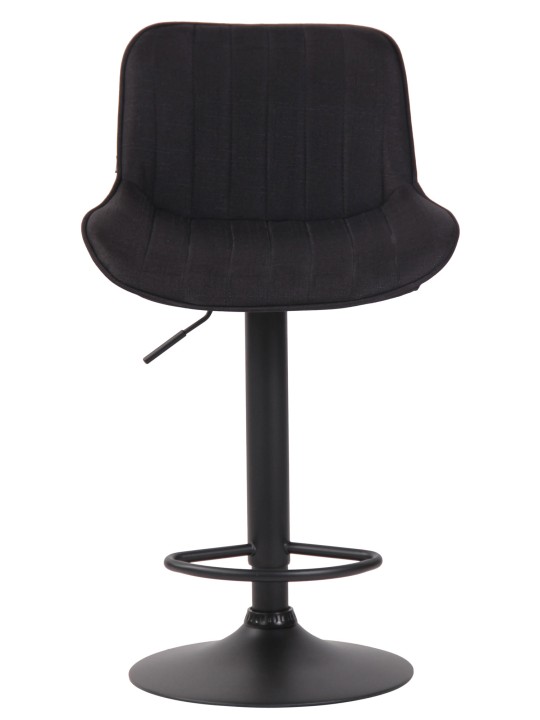 Tabouret de bar tissu Lentini, noir Tabouret de bar tissu Lentini, noir