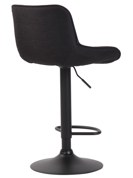 Tabouret de bar tissu Lentini, noir Tabouret de bar tissu Lentini, noir
