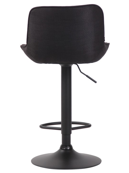 Tabouret de bar tissu Lentini, noir Tabouret de bar tissu Lentini, noir
