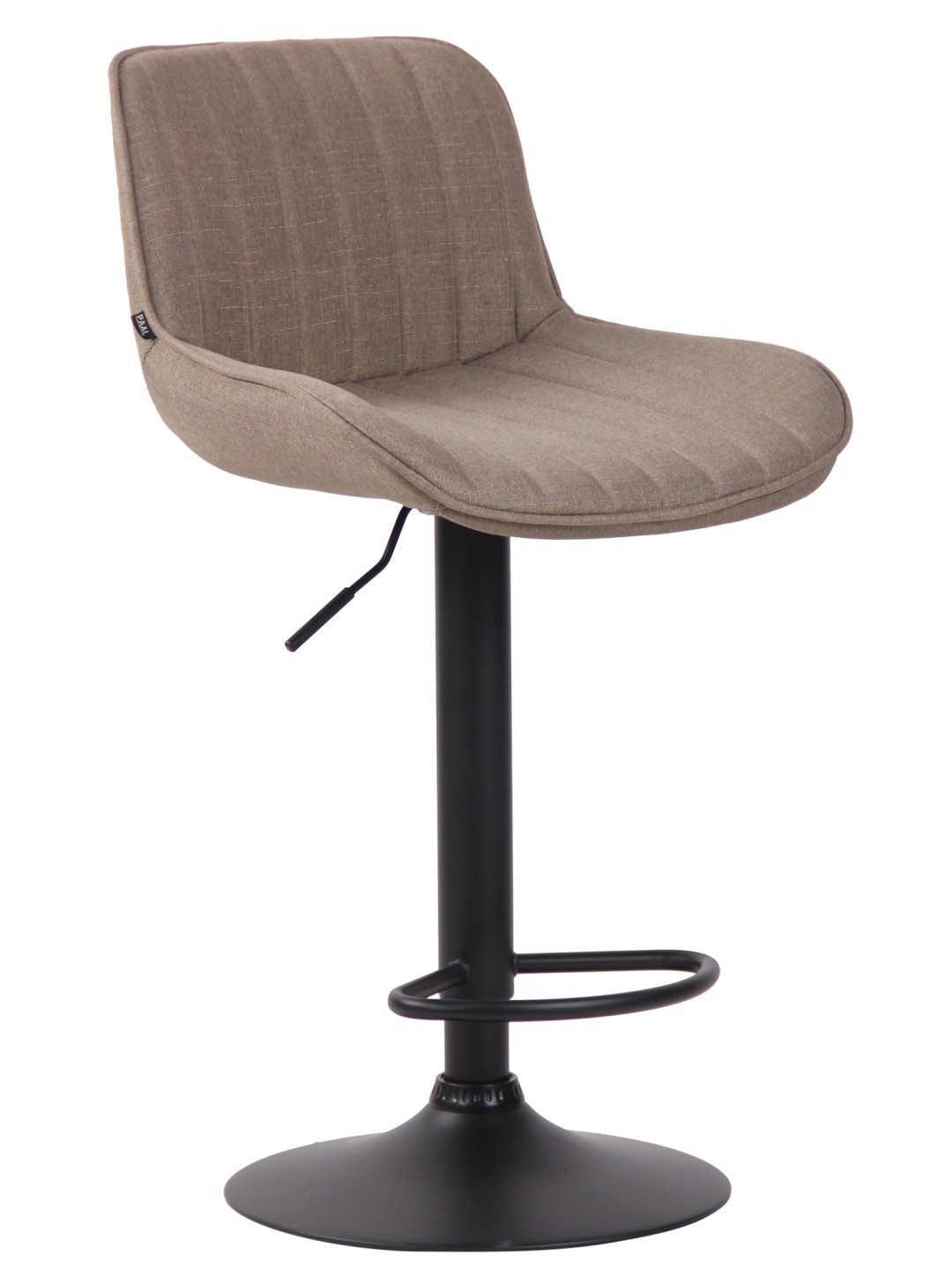 Tabouret de bar tissu Lentini, taupe