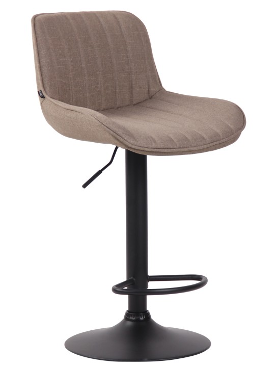 Tabouret de bar tissu Lentini, taupe