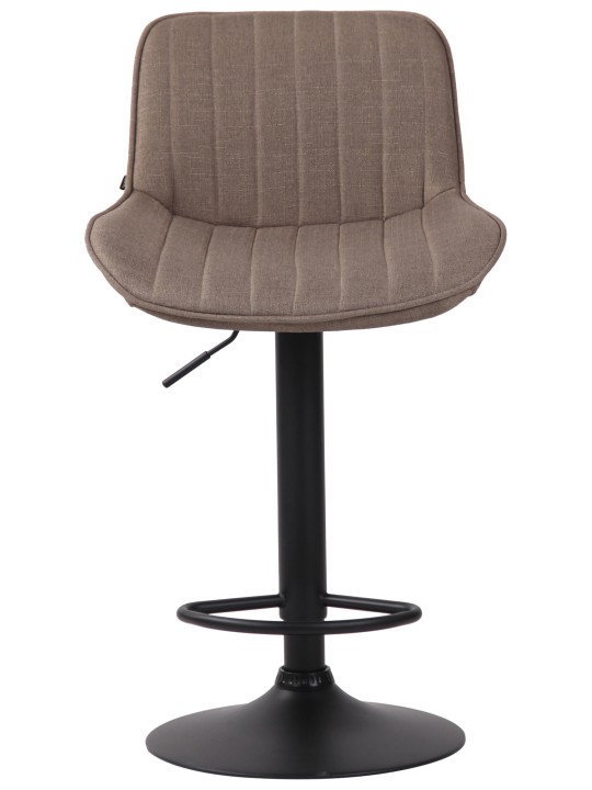 Tabouret de bar tissu Lentini, taupe