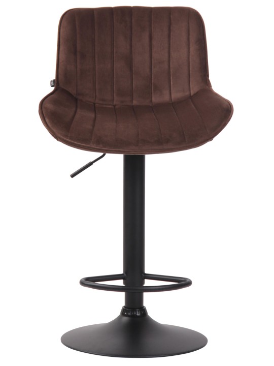 Tabouret de bar velours Lentini, brun Tabouret de bar velours Lentini, brun