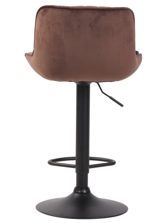 Tabouret de bar velours Lentini, brun Tabouret de bar velours Lentini, brun