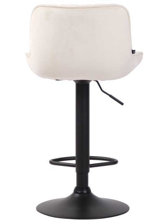 Tabouret de bar velours Lentini, crème Tabouret de bar velours Lentini, crème