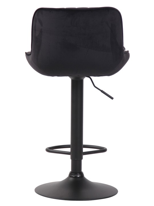 Tabouret de bar velours Lentini, noir Tabouret de bar velours Lentini, noir