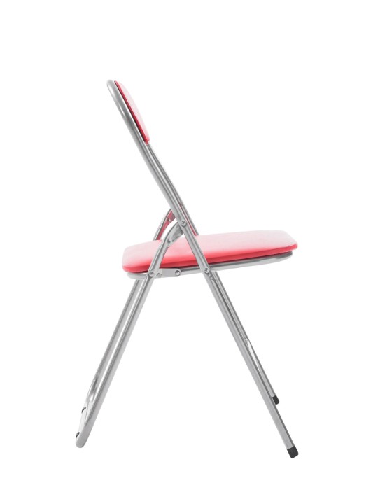 Chaise pliante Felix, rouge/argent