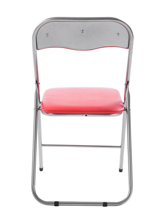 Chaise pliante Felix, rouge/argent