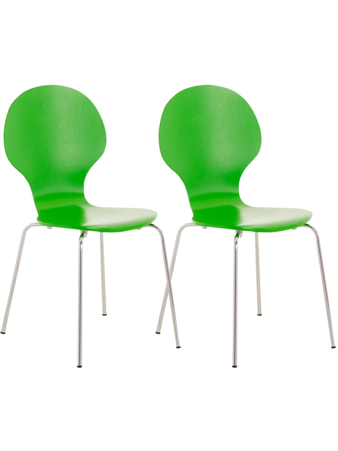 Lot de 2 chaises visiteur Diego, vert