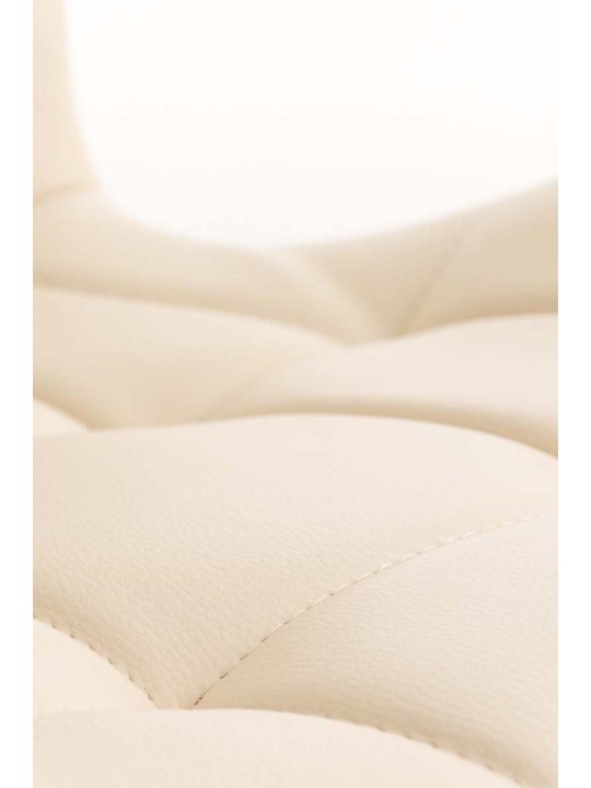 Lot de 4 chaises de salle à manger Elda simili cuir, crème