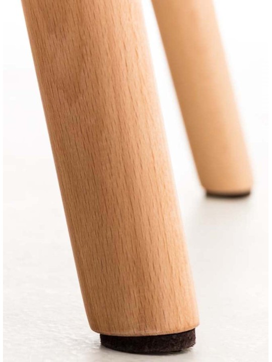 Lot de 4 chaises de salle à manger Elda simili cuir, crème