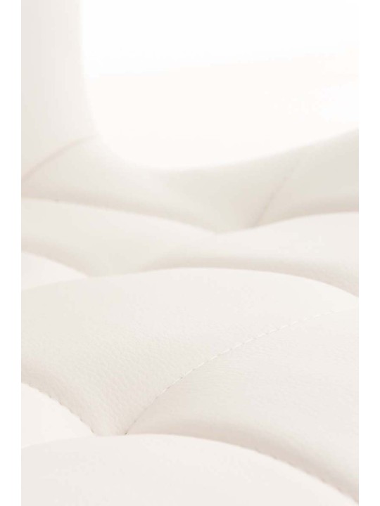 Lot de 4 chaises de salle à manger Elda simili cuir, blanc