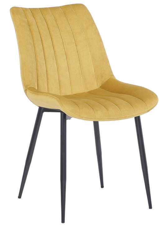 Chaise Rahden velours, jaune