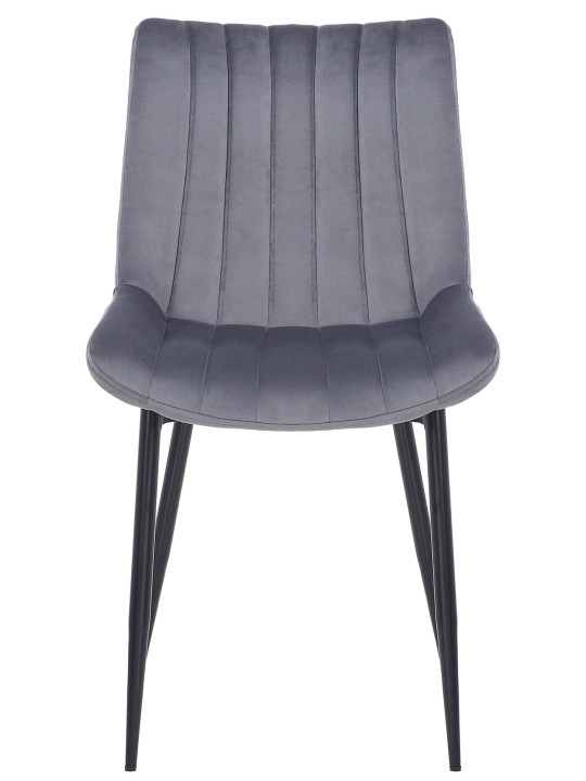 Chaise Rahden velours, gris