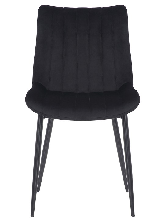 Chaise Rahden velours, noir