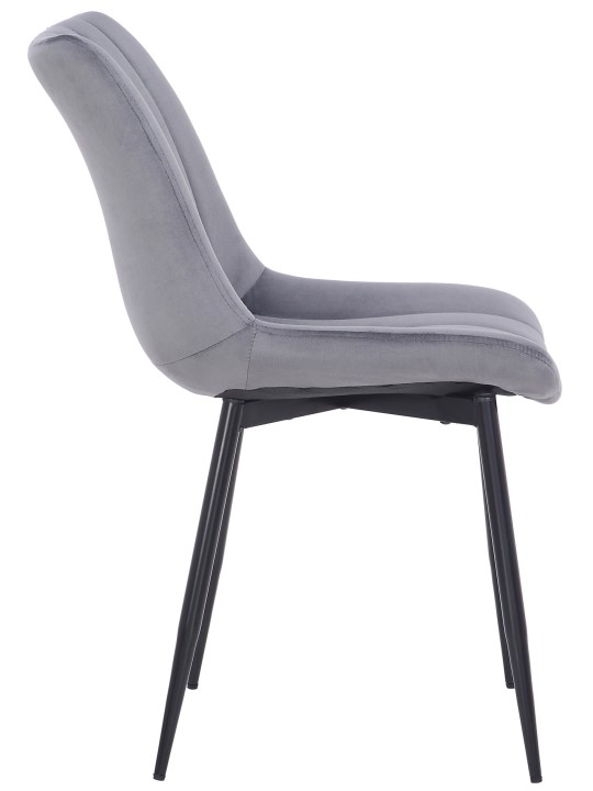 Chaise Rahden velours, gris