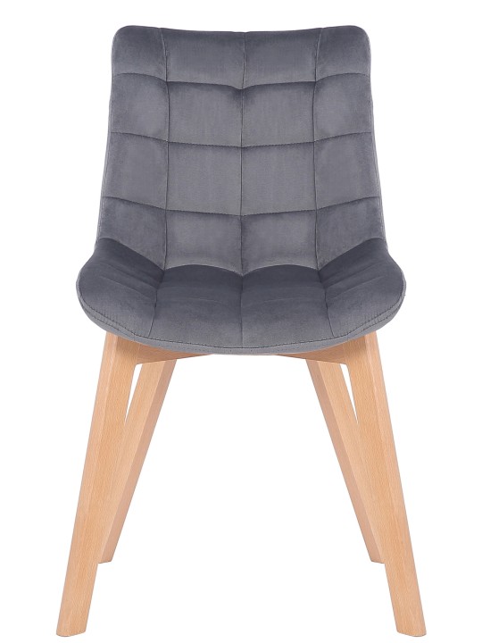 Chaise de salle à manger Passaic velours, gris Chaise de salle à manger Passaic velours, gris