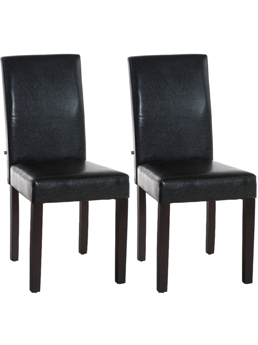 Lot de 2 chaises de salle à manger Ina foncé, brun