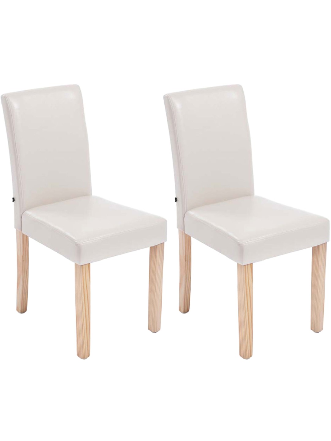 Lot de 2 chaises de salle à manger Ina natura, crème